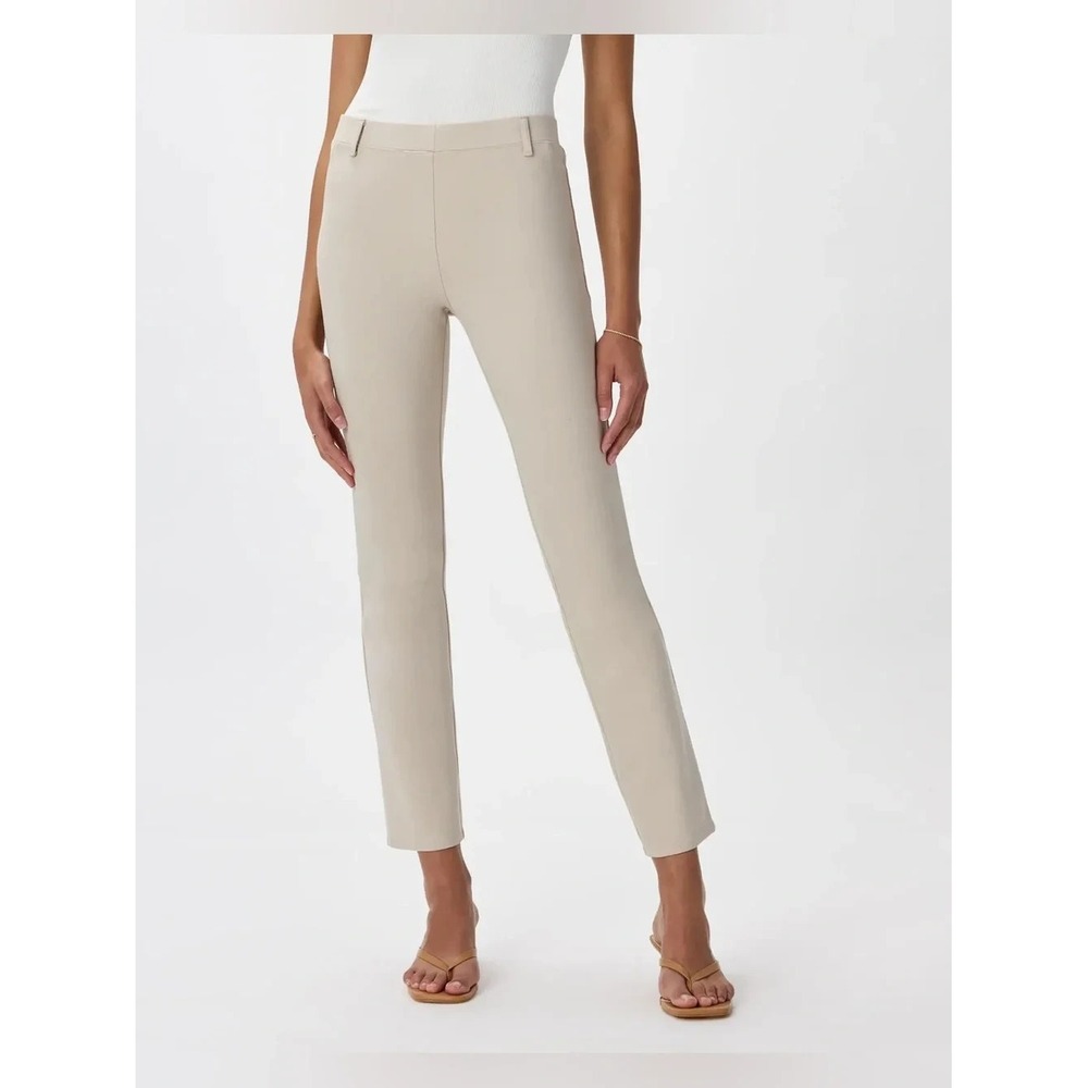 Quince Women's Pants Medium Ultra Stretch Ponte Straight Leg Pant in Ecru